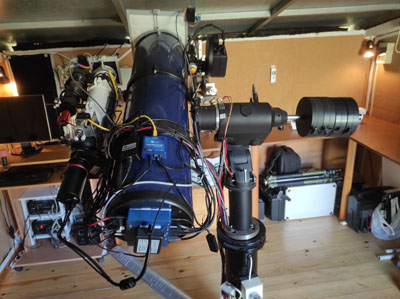 Mount, telescopes, cameras and accessories